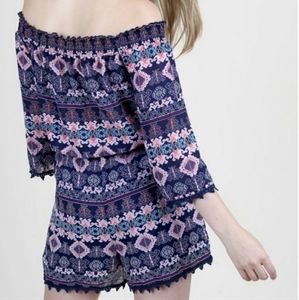 Nwt‎ Altar'd State boho off shoulder romper